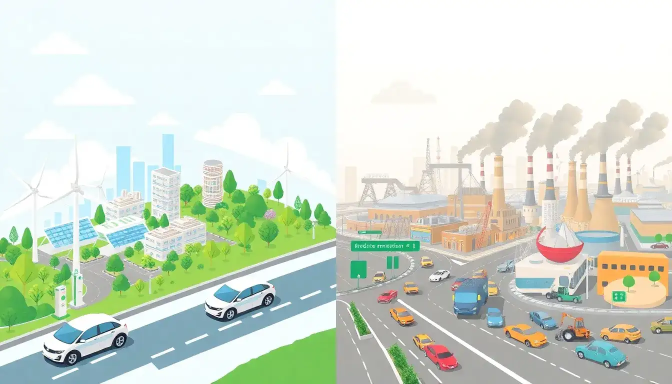 How do the environmental impacts of EVs and gas-powered cars compare