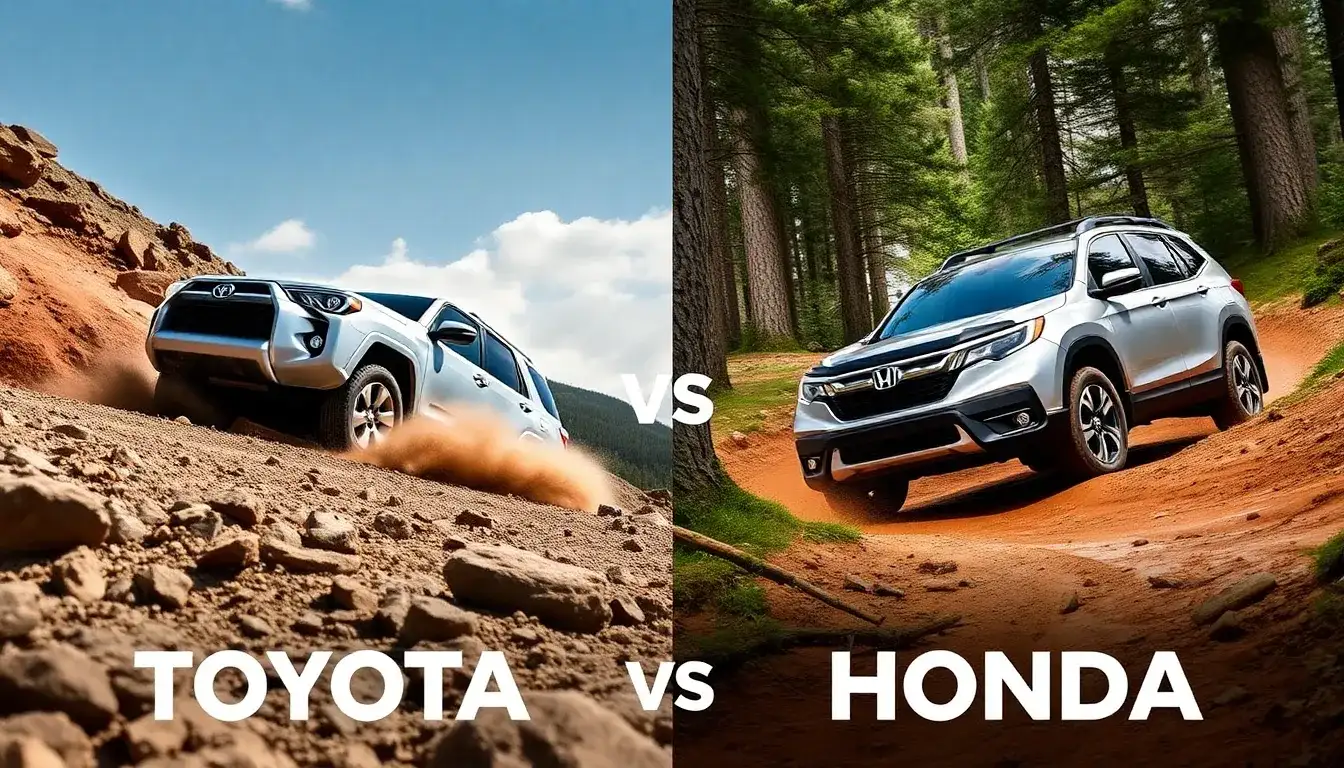 How do the off-road capabilities of Toyota SUVs compare to Honda SUVs