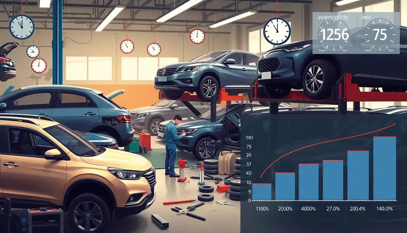 What are the typical repair times for SUVs