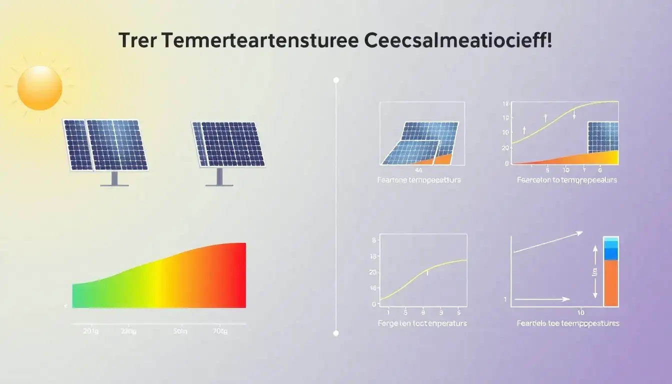 How does the temperature coefficient affect the overall energy output of solar panels