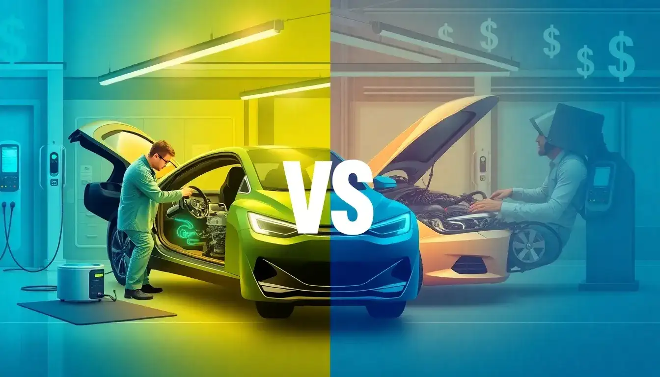 How do the repair costs for electric vehicles compare to those for gas-powered cars