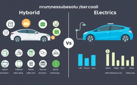 How do insurance premiums compare between hybrids and electric vehicles
