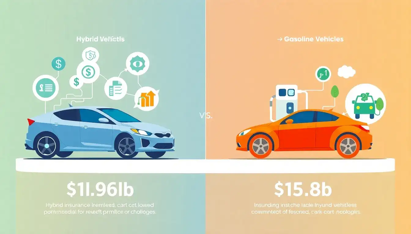 How do insurance premiums for hybrids compare to those for gas-powered cars