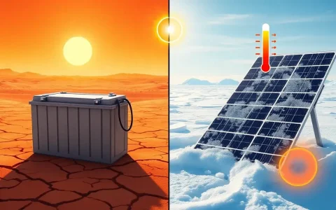 How do extreme temperatures impact the longevity of solar batteries