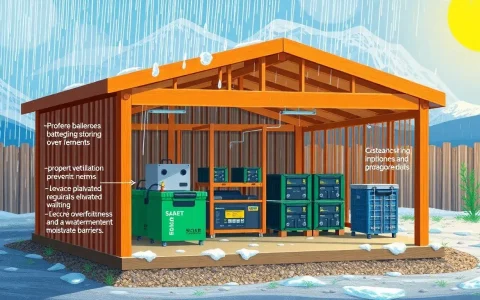 What are the best practices for storing solar batteries during extreme weather