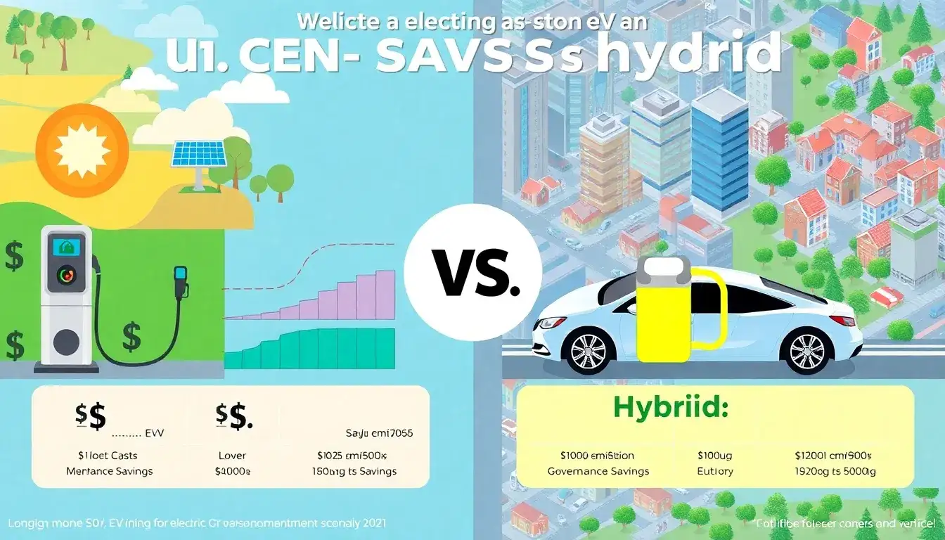 What are the long-term savings of owning an electric vehicle versus a hybrid
