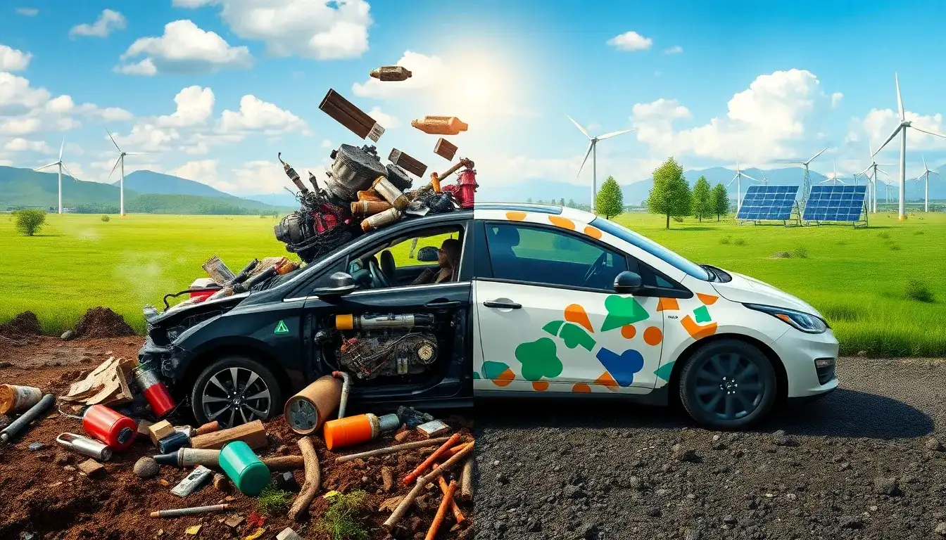 What are the environmental impacts of disposing of hybrids versus EVs at the end of their life cycles