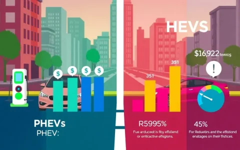 How does the fuel efficiency of PHEVs compare to HEVs in city driving