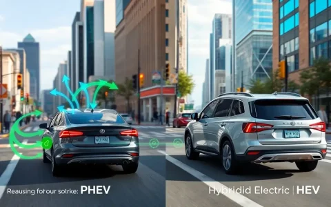 How does regenerative braking in PHEVs and HEVs differ in city driving