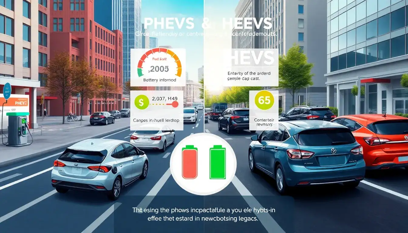 How does the fuel efficiency of PHEVs and HEVs impact their overall cost of ownership in urban areas