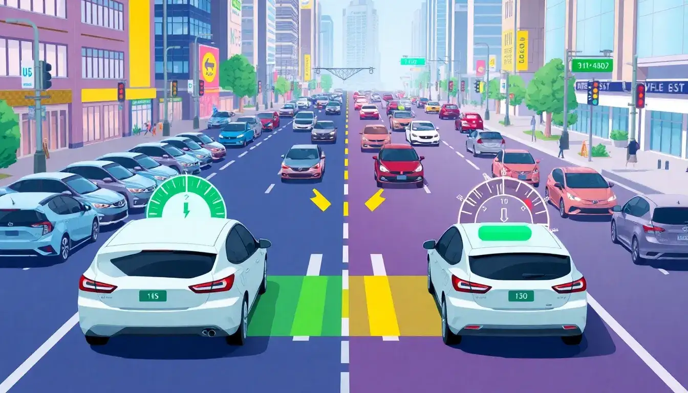 How does the battery size of PHEVs impact their fuel efficiency in city driving