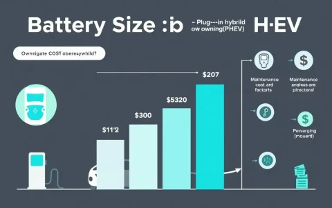 How does the battery size affect the overall cost of owning a PHEV