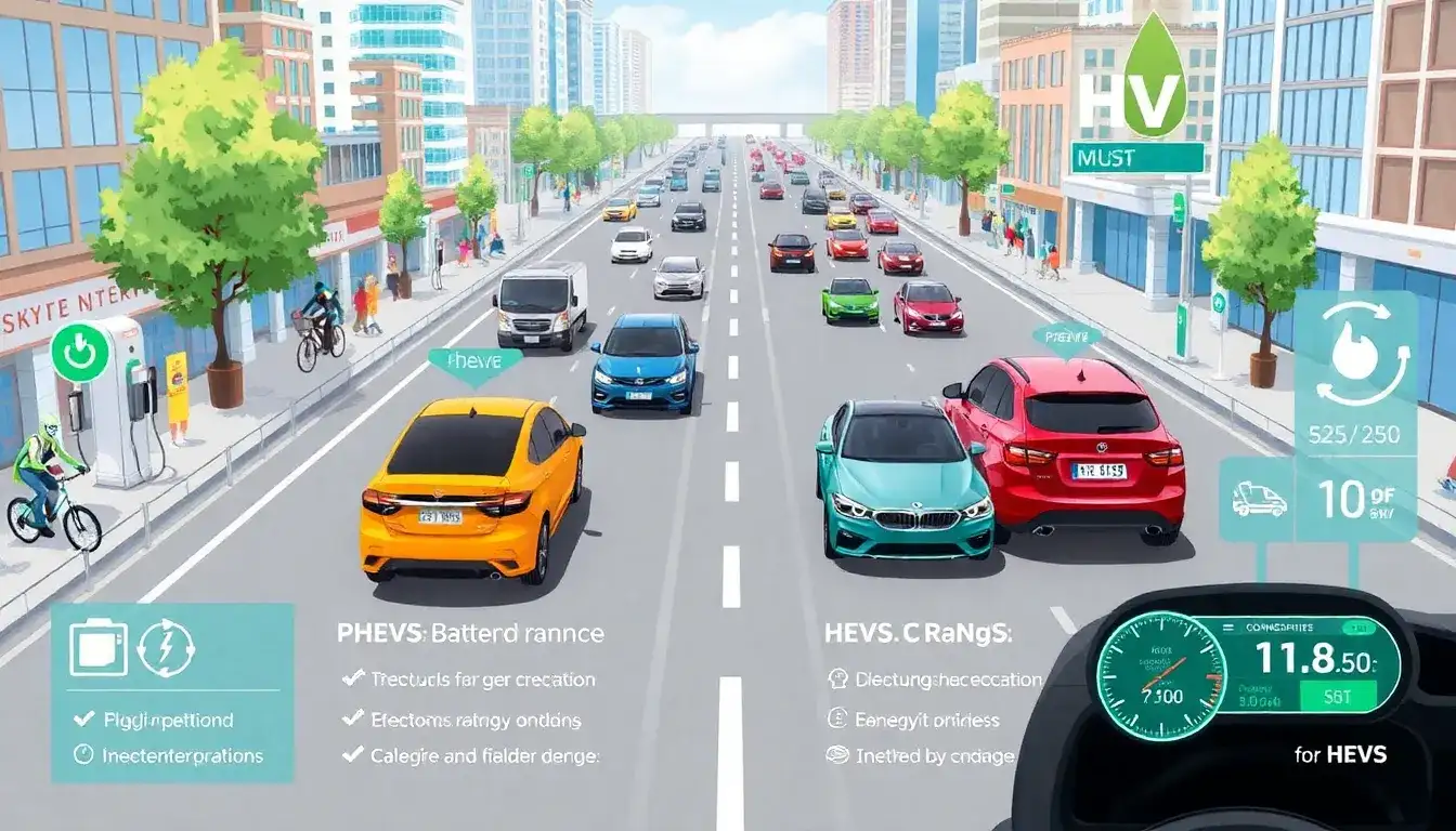 Are there specific PHEV models that outperform HEVs in city driving conditions