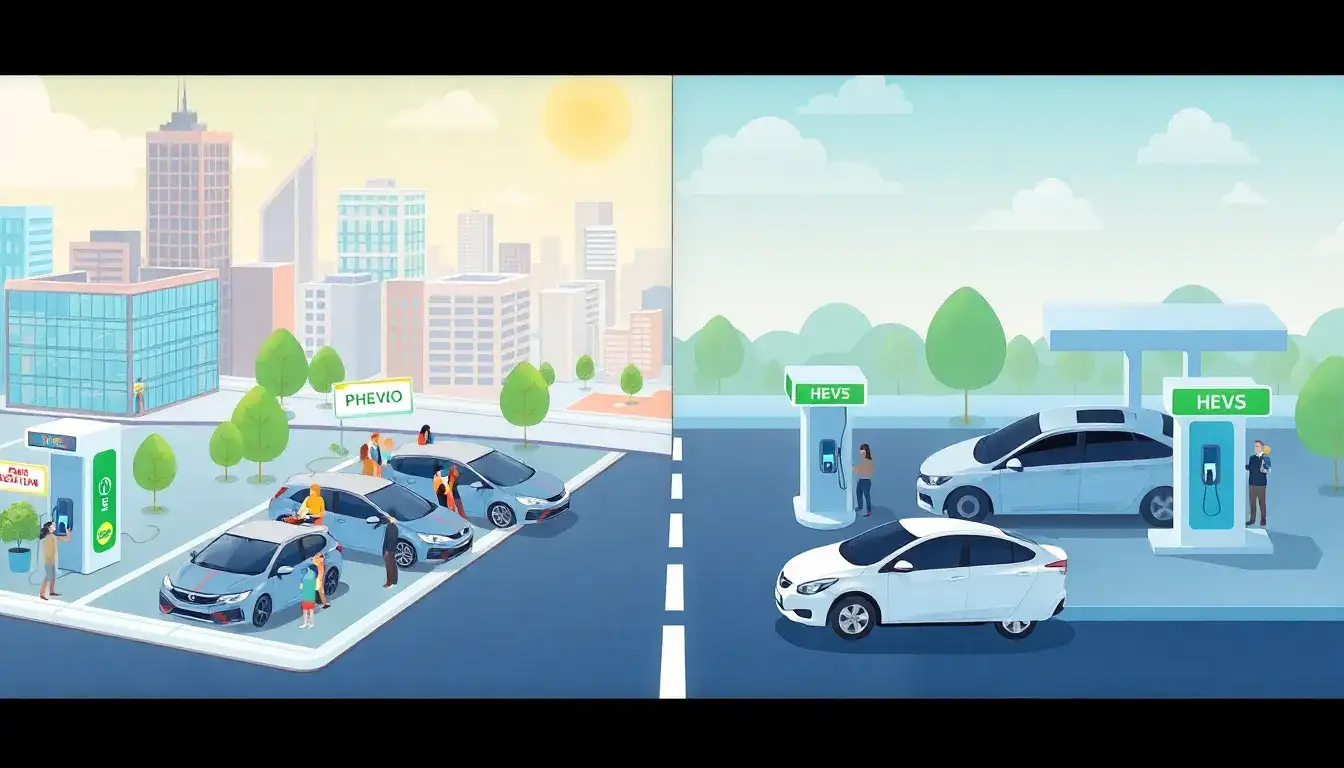 How do government incentives impact the decision between PHEVs and HEVs