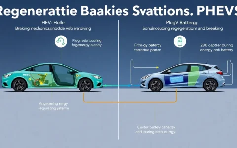 What are the main differences in regenerative braking systems between HEVs and PHEVs