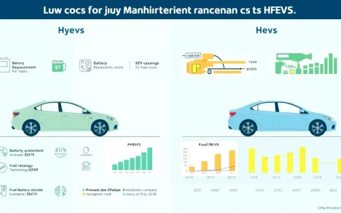 How do the long-term maintenance costs of PHEVs compare to HEVs