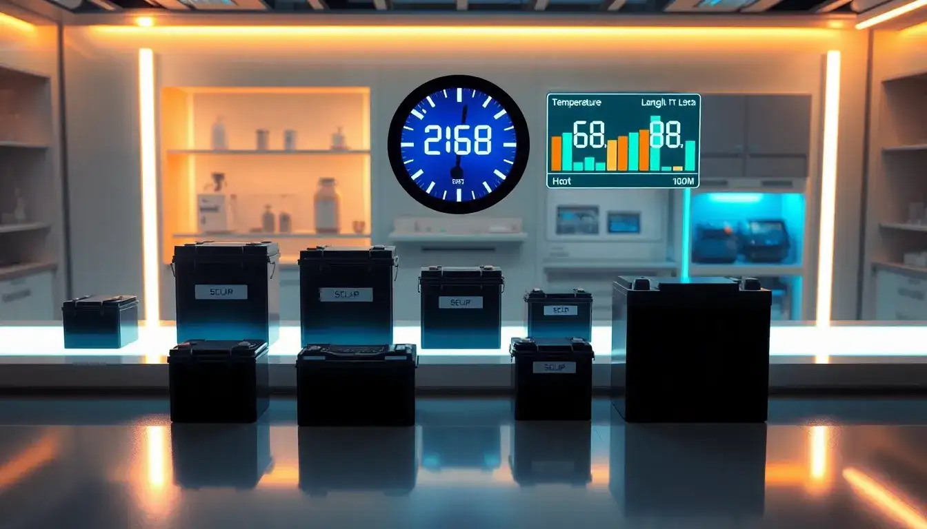 How does the type of solar battery impact its lifespan in different temperatures
