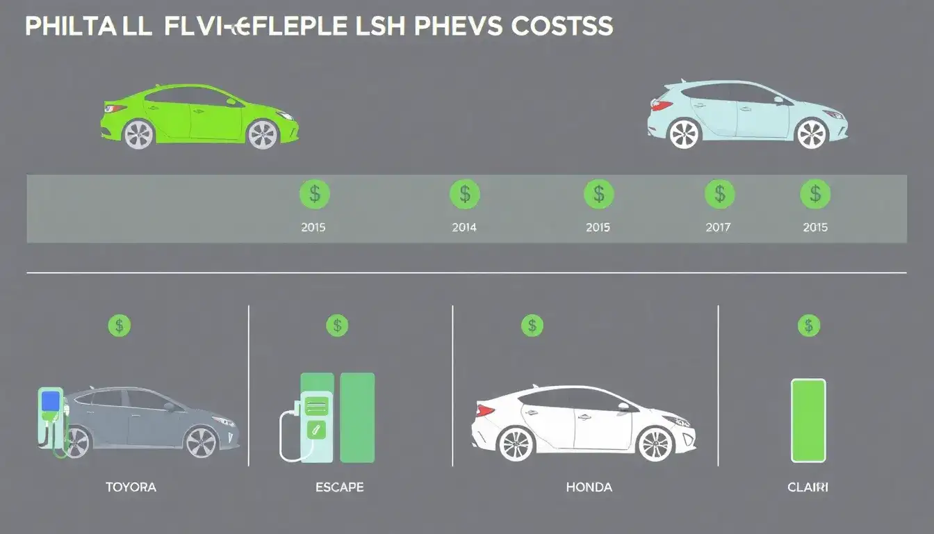 What are the annual fuel costs for different PHEV models