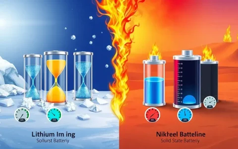How do different battery chemistries compare in terms of lifespan at extreme temperatures