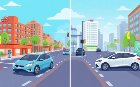 What are the main differences in fuel efficiency between PHEVs and pure EVs in city driving
