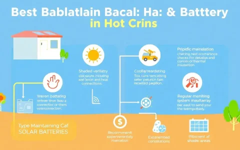 What are the best practices for maintaining solar batteries in hot climates