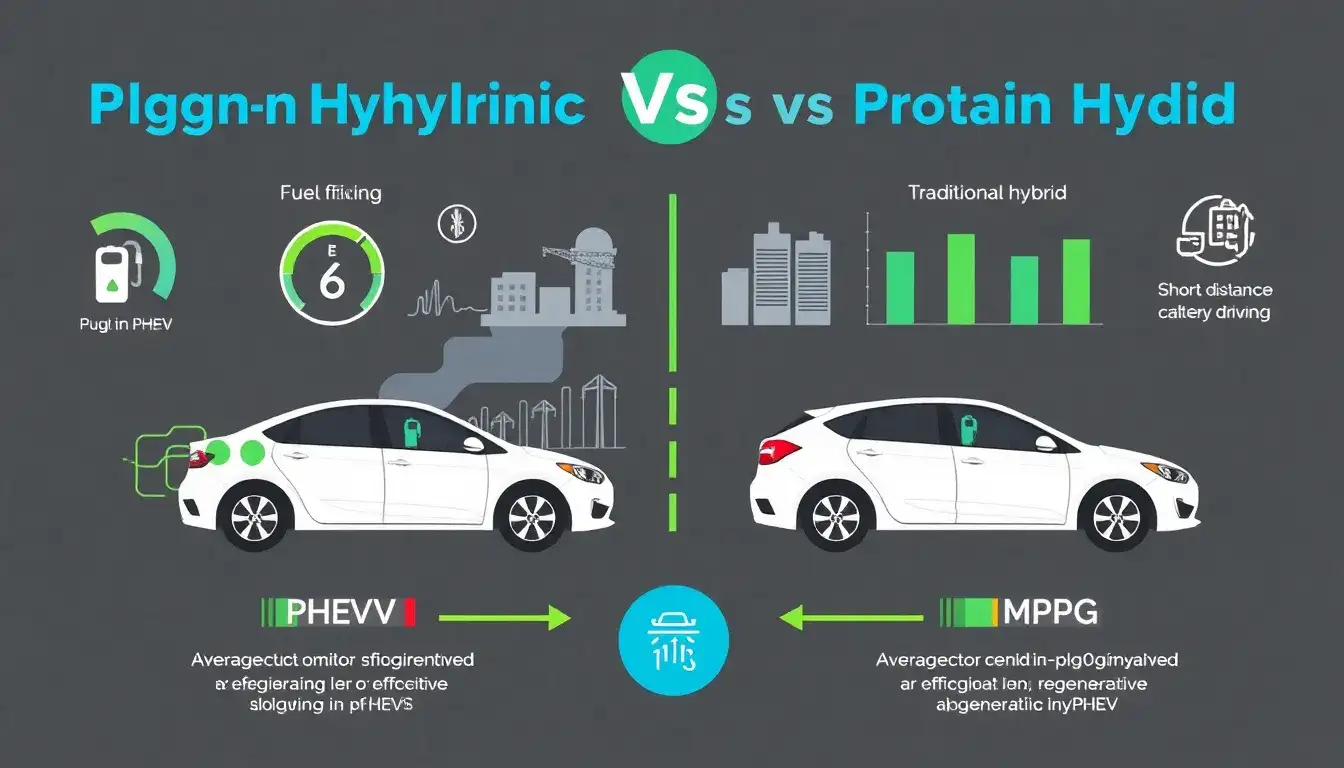 How do PHEVs compare to regular hybrids in terms of fuel efficiency during short trips