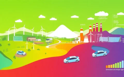 How does the electricity source impact the overall emissions of PHEVs