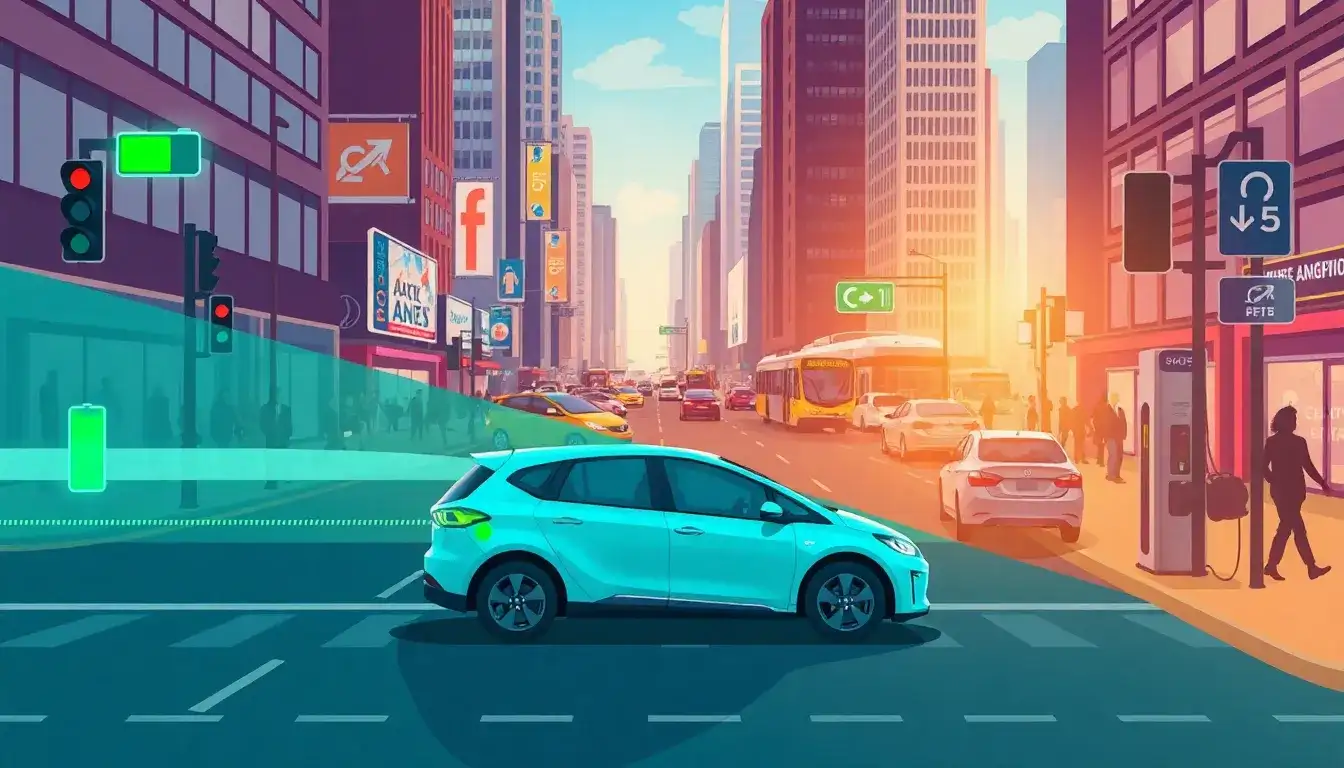 How does urban driving affect the electric range of PHEVs