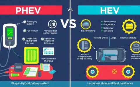 What are the main differences in battery maintenance between PHEVs and HEVs