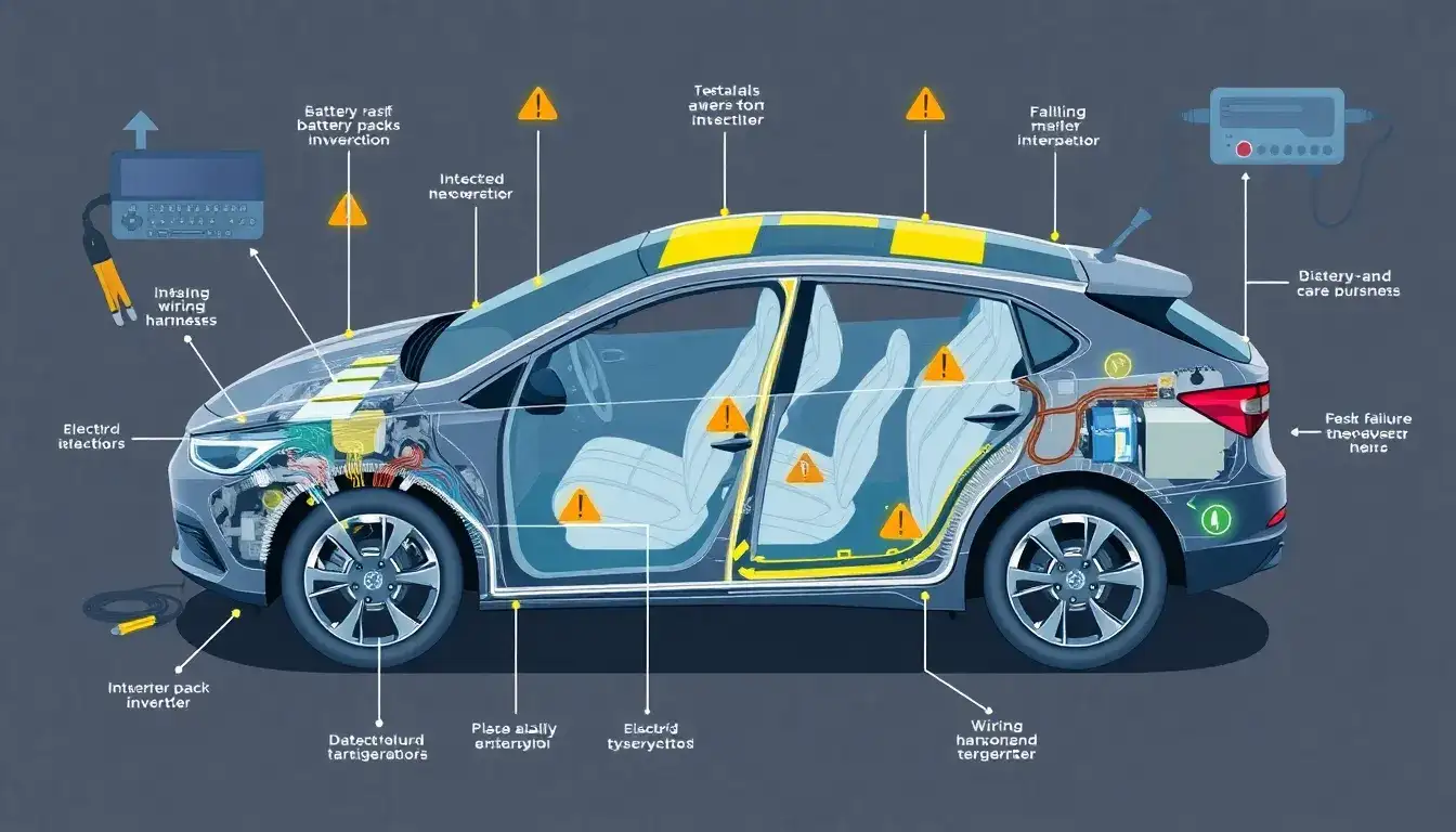 What are the most common electrical component failures in PHEVs