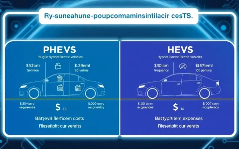 How do the maintenance costs of PHEVs compare to HEVs over a long period