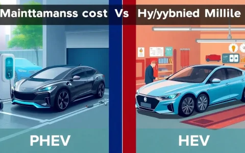 Are there any studies showing the average maintenance cost per mile for PHEVs versus HEVs