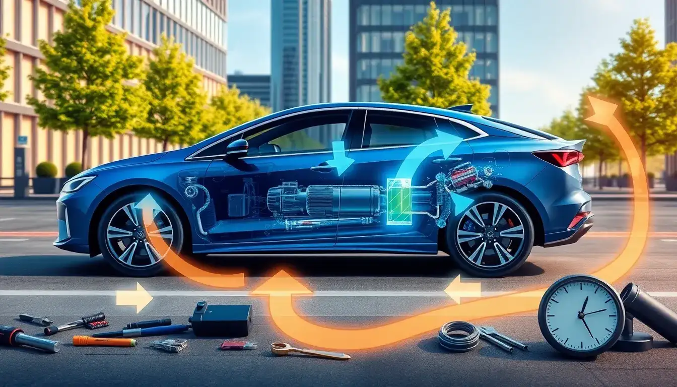 How does the regenerative braking system in PHEVs impact overall maintenance