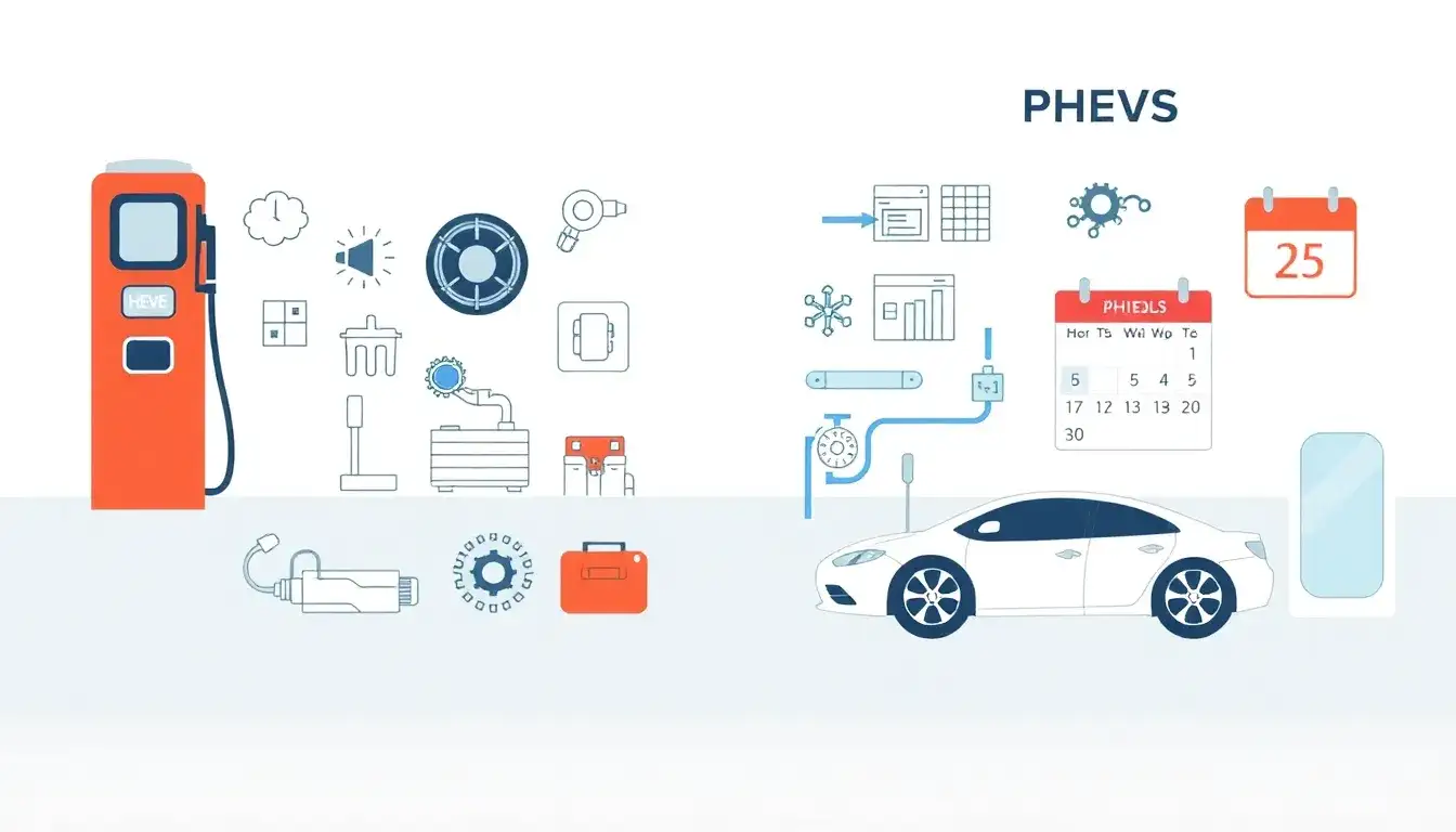 What are the main differences in maintenance costs between HEVs and PHEVs