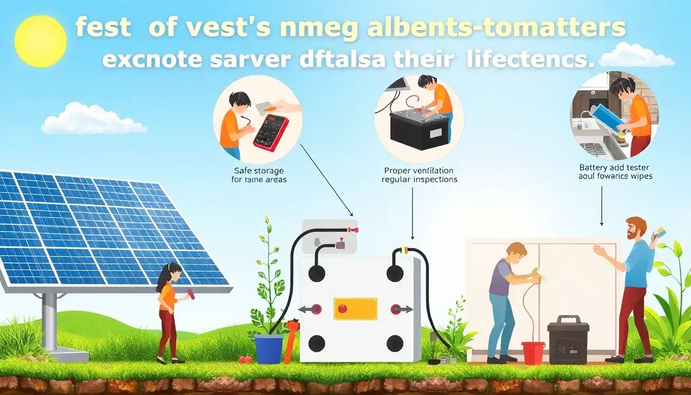 What are the best practices for maintaining solar batteries to extend their lifespan
