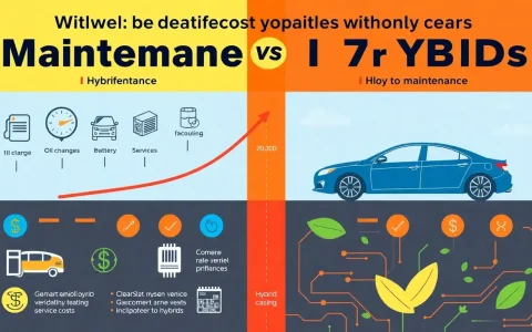 How do hybrid maintenance costs compare to gas-only vehicles over a 10-year period
