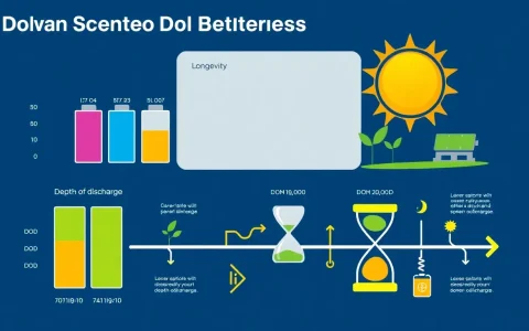 What role does the depth of discharge play in the longevity of solar batteries