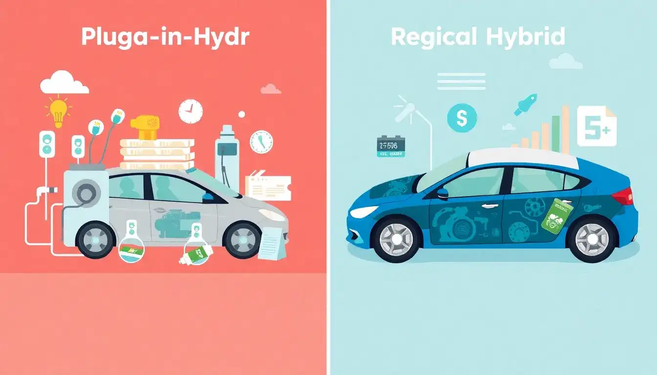 How do the maintenance costs of plug-in hybrids compare to regular hybrids