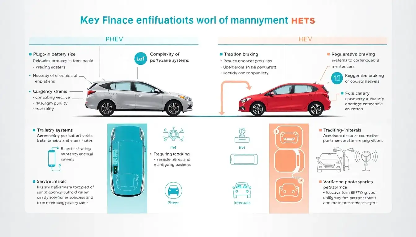 What are the main factors contributing to the maintenance costs of PHEVs compared to HEVs