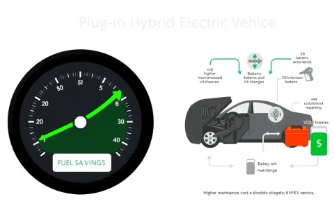 How do the fuel savings of PHEVs offset their higher maintenance costs over time