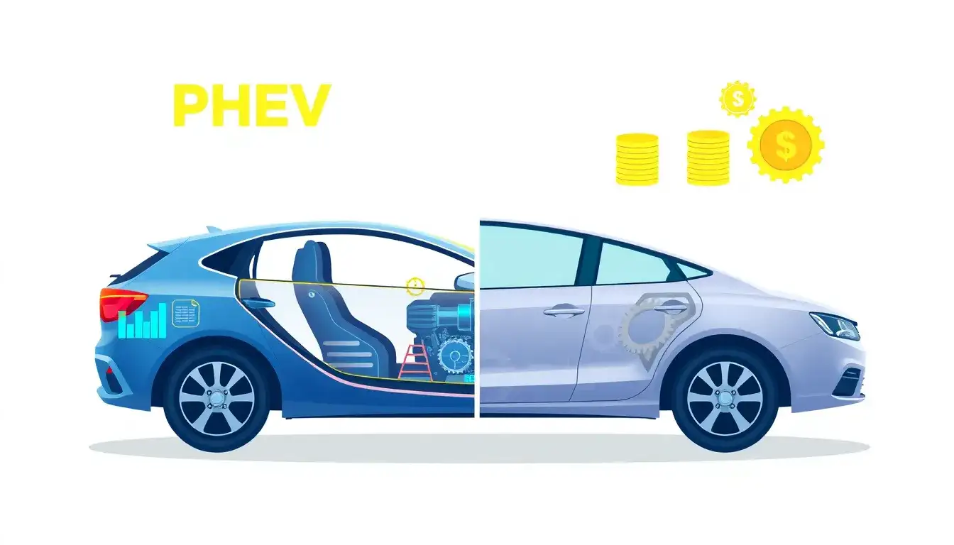 How do the maintenance costs of PHEVs compare to those of traditional gasoline cars