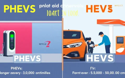 How does the oil change interval differ between PHEVs and HEVs