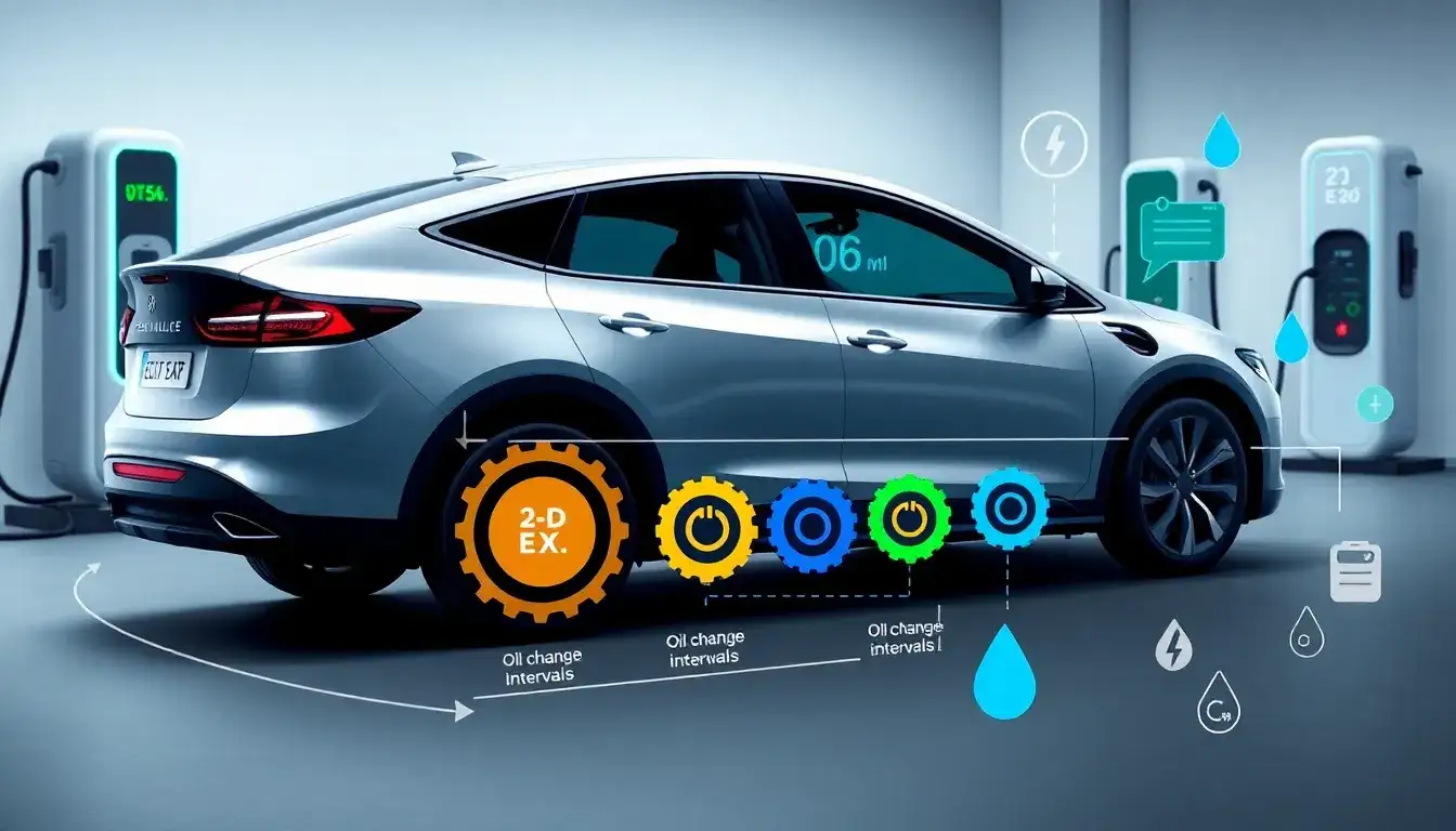 How does the electric mileage affect the oil change interval in PHEVs