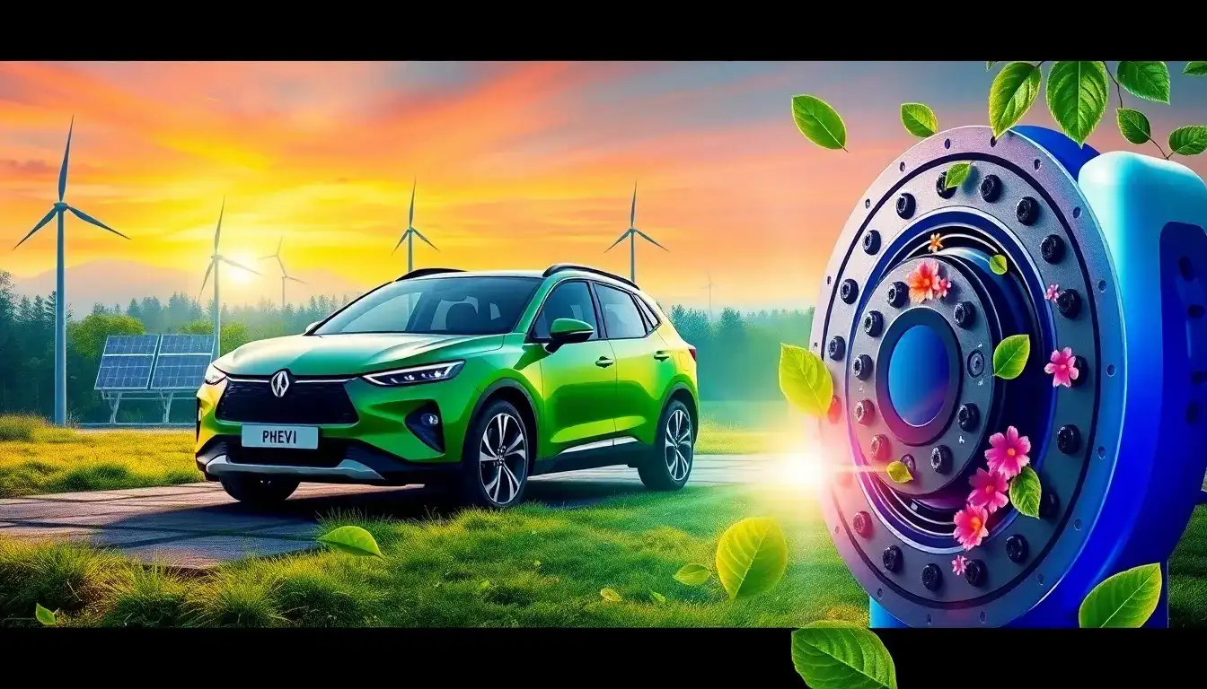 What are the environmental benefits of using brake pads in PHEVs