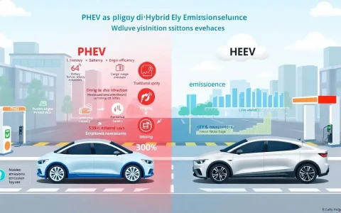 What are the main factors influencing the emissions differences between PHEVs and HEVs