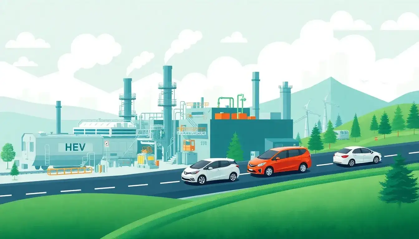 What role does battery production play in the emissions of PHEVs and HEVs