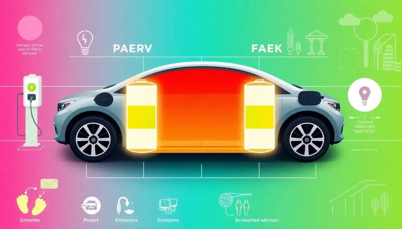 How does the battery size of PHEVs affect their overall emissions