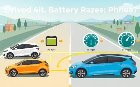 How does the battery size influence the driving range of a PHEV