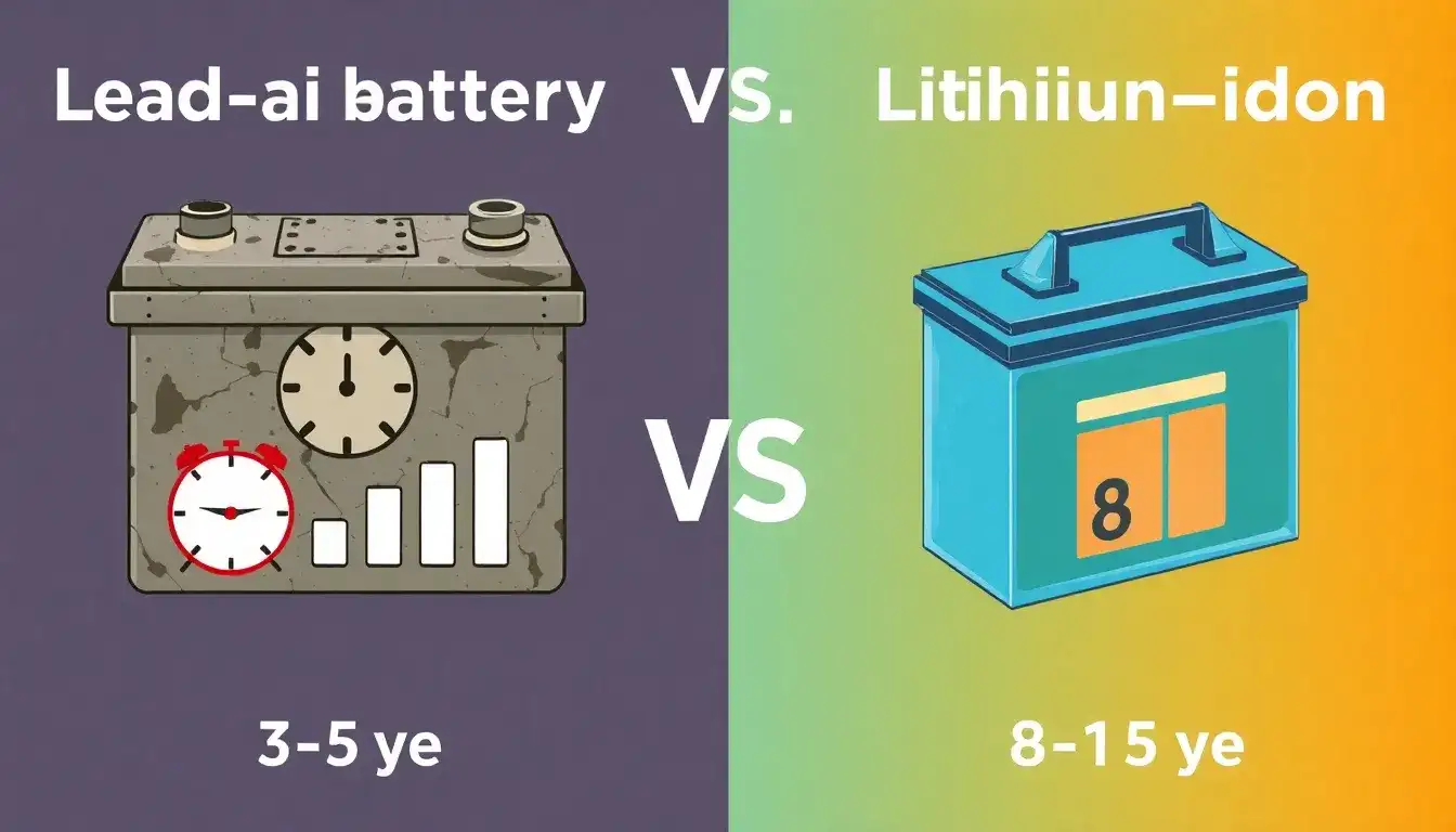 What are the differences in lifespan between lead-acid and lithium-ion batteries