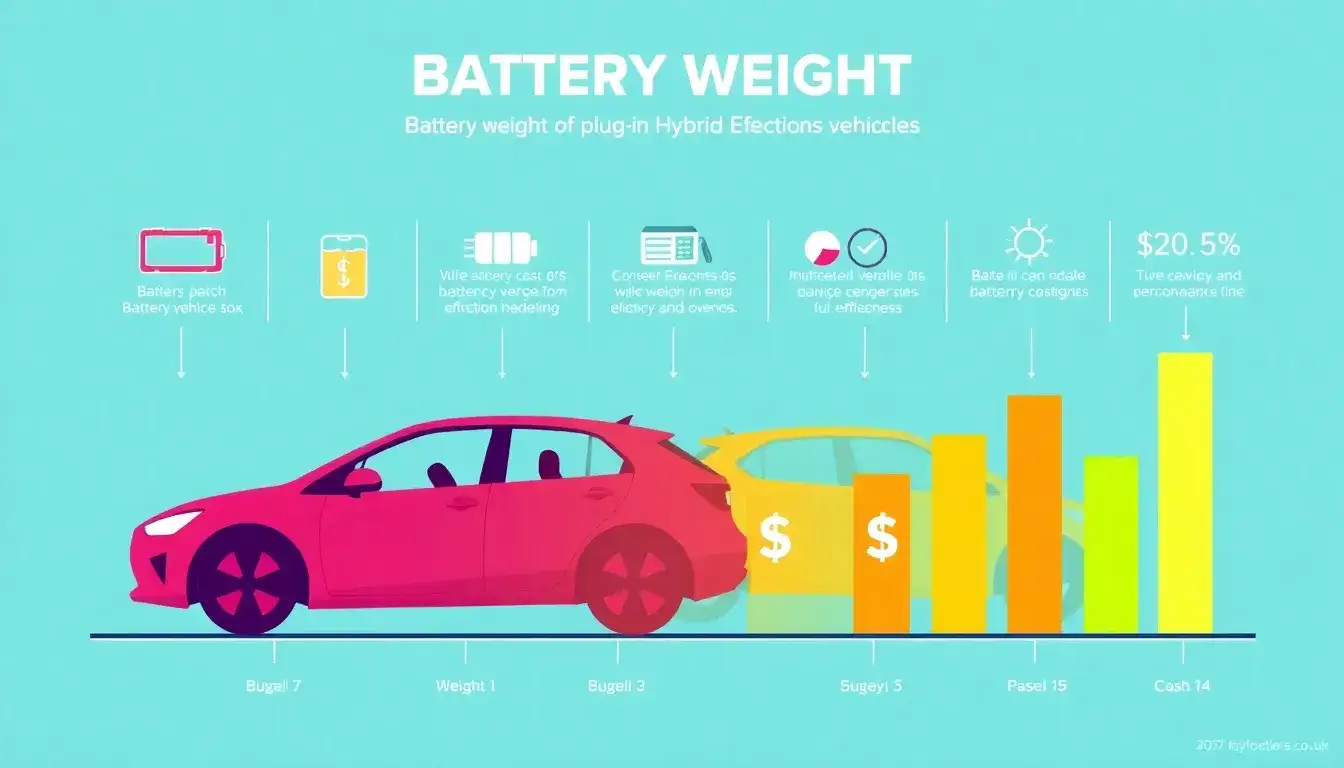 How does the battery weight influence the cost-effectiveness of PHEVs